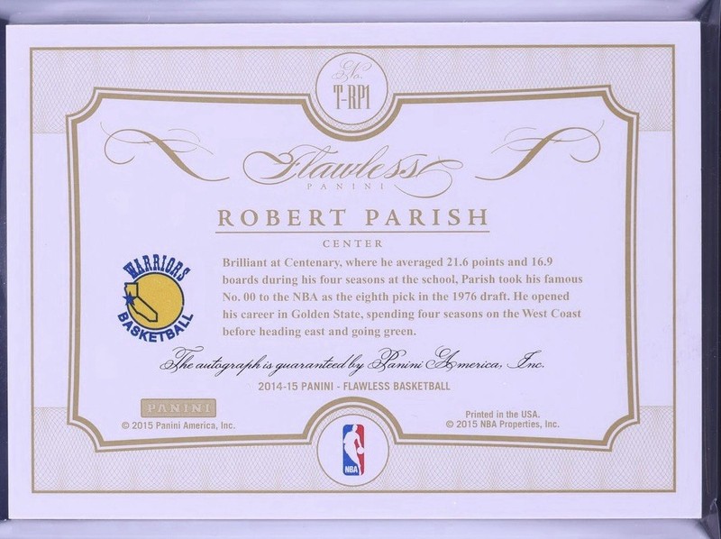2014 Flawless Robert Parish 1/1 Auto Transitions Black One Of One On Card #T-RP1 view 2