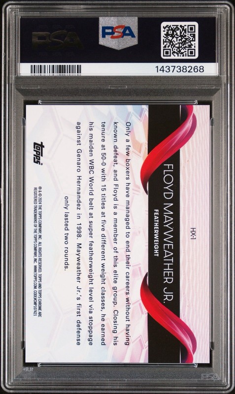 2024 Topps Chrome Boxing - Floyd Mayweather Jr. HELIX GEM MINT CASE HIT PSA 10 view 2