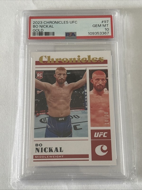 2023 Panini Chronicles Bo Nickal /10 Gold Rookie Card! PSA 10! 1/1 On eBay