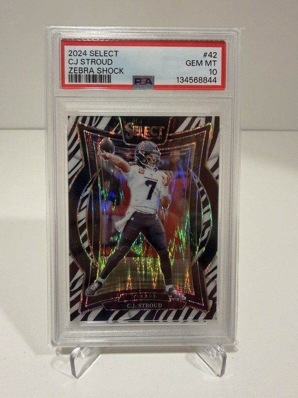 2024 Select CJ Stroud PSA 10 Zebra Shock CHASE PACK! Read Desc 1 in 50 odds!