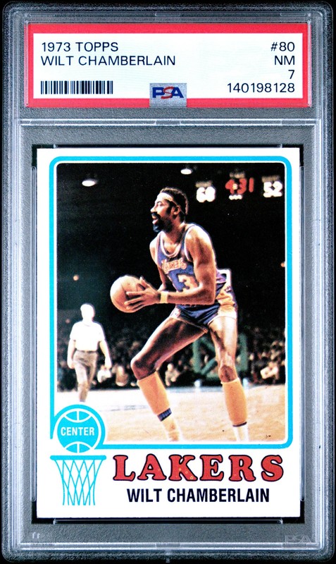 1973 Topps #80 Wilt Chamberlain Lakers PSA 7