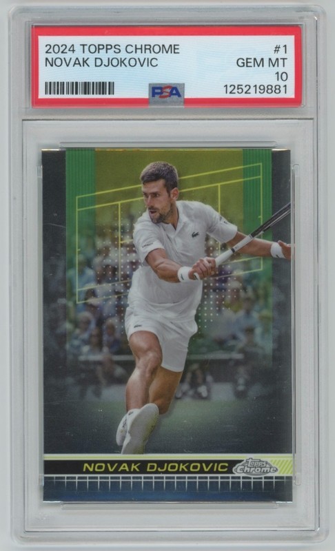 2024 Topps Chrome Tennis Novak Djokovic #1 PSA 10
