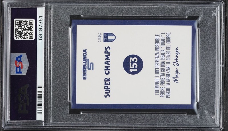 2021 Esselunga Super Champs Jannik Sinner ROOKIE #153 PSA 8 view 2