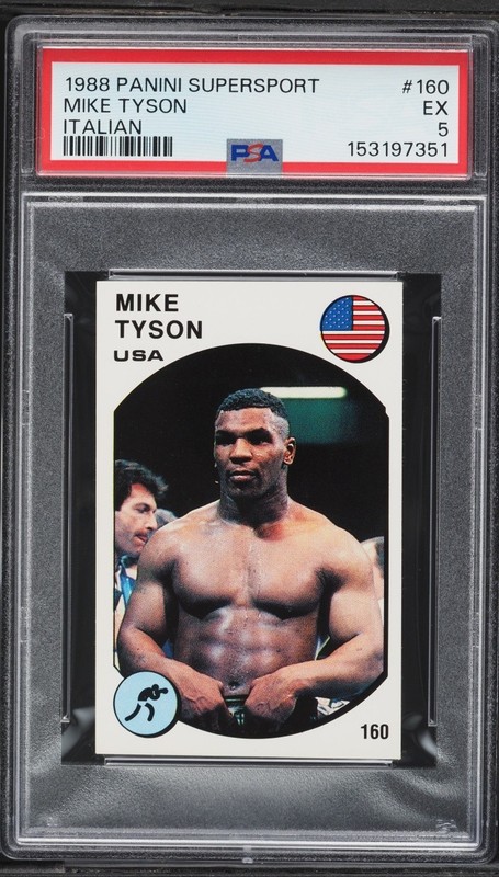 1988 Panini Supersport Italian Mike Tyson #160 PSA 5 --
