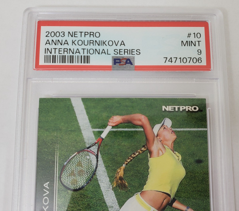 2003 Netpro Anna Kournikova International Series #10 PSA Mint 9 Tennis Card view 2