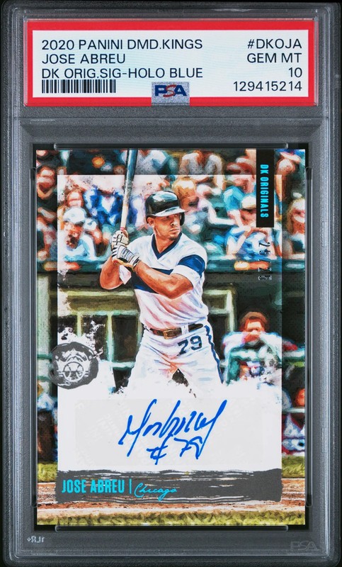 2020 Diamond Kings Originals Jose Abreu auto Holo Blue PSA 10 25/25 pop 2