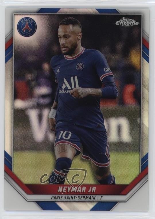 2021-22 Topps Chrome Paris Saint-Germain Refractor 57/65 Neymar Jr #15 1cc7