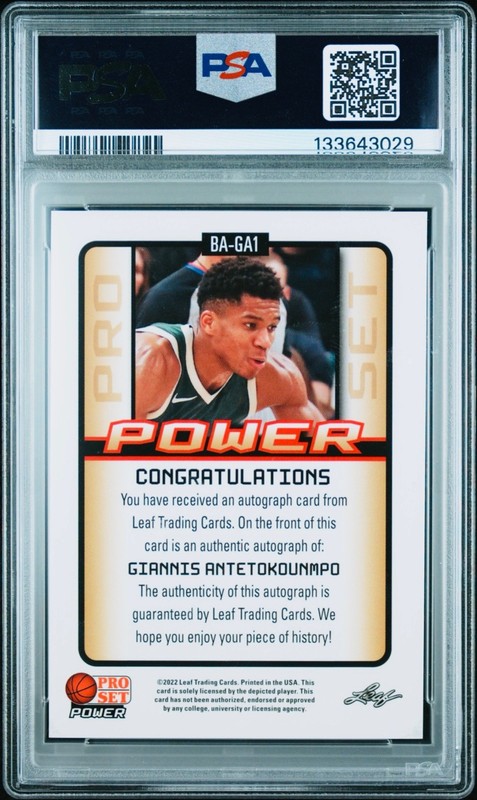 Giannis Antetokounmpo 🔥 PSA 10 Auto 🔥 2021 NBA FINALS MVP 🔥 READ 🔥 view 2
