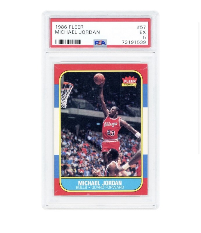 1986 Fleer #57 Michael Jordan Rookie RC PSA 5