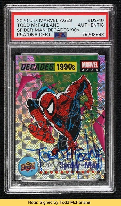 PSA/DNA 2020 Marvel Ages Spider-Man PSA/DNA Authentic Card & Auto READ 16b5