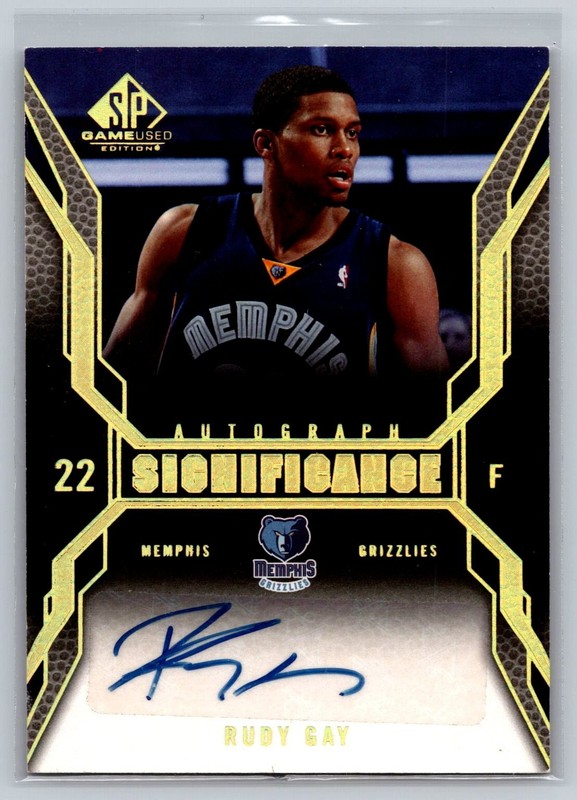 2007-08 SP Game Used Rudy Gay Significance Auto #SI-RG Memphis Grizzlies