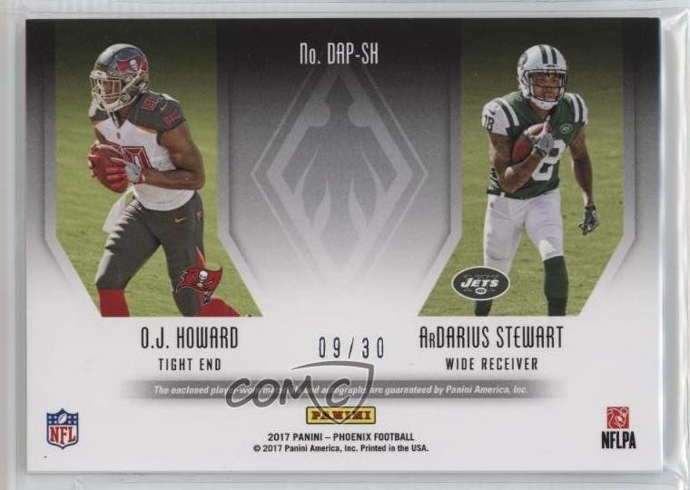 2017 Panini Phoenix 9/30 ArDarius Stewart OJ Howard #DAP-SH Dual Patch Auto 7g8 view 2