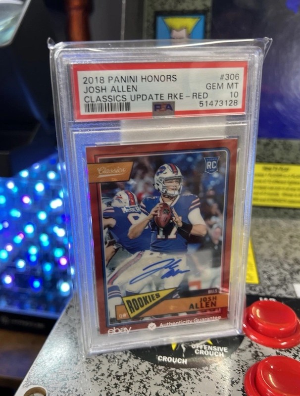 2018 Honors Josh Allen #306 Classics Update Rookie Red /15 RC PSA 10 GEM MT view 2