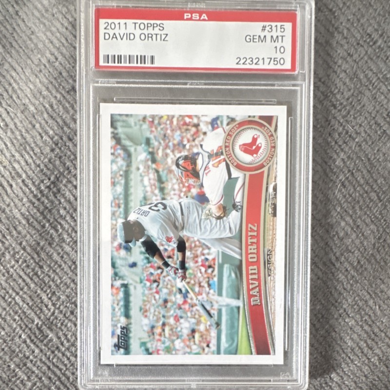 Topps 2011 David Ortiz #315 PSA 10 Boston Red Sox Baseball Card