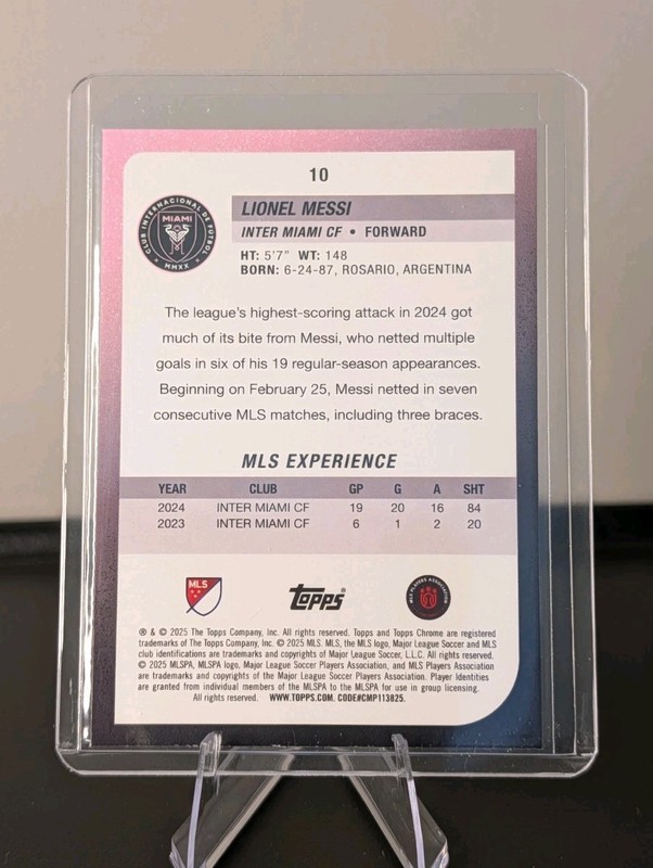 Lionel Messi 2025 Topps Chrome MLS - Inter Miami view 2