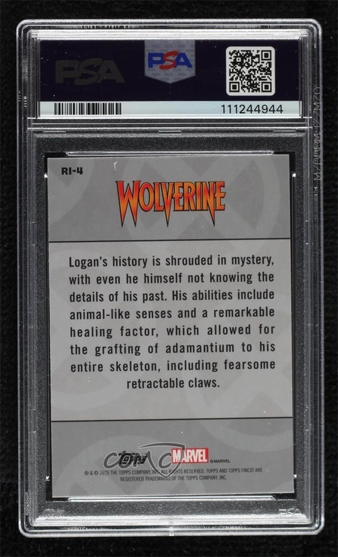 2025 Topps Finest X-Men '97 Remember It Wolverine #RI-4 PSA 10 GEM MT 00ur view 2