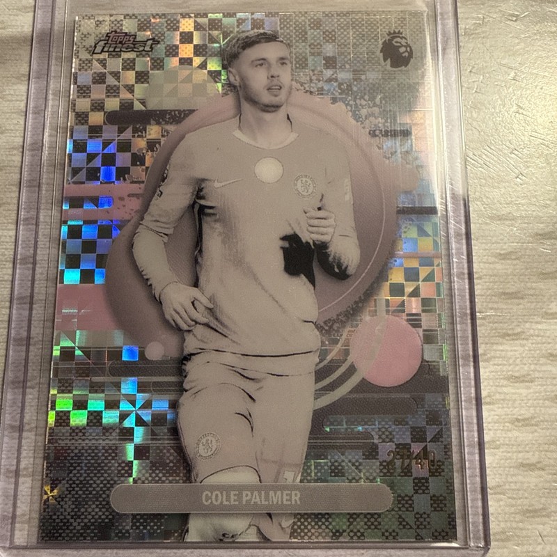2026 Topps Finest Premier League Cole Palmer Uncommon Pearl Checkerboard /40