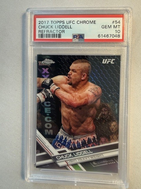 2017 Topps Chrome UFC Refractor Chuck Liddell #54 PSA 10