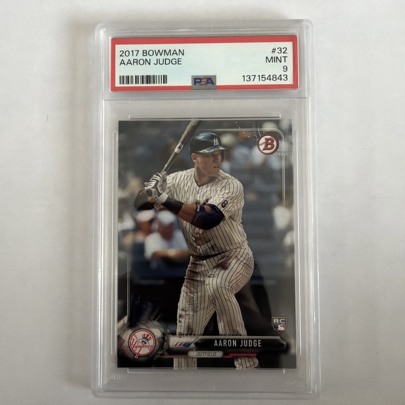 Topps 2017 Bowman Aaron Judge Yankees #32 Rookie Base Set PSA 9
