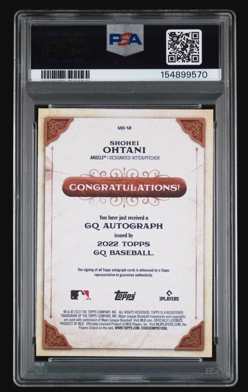 2022 Gypsy Queen Shohei Ohtani Autograph #SO PSA 10  Auto 10 view 2