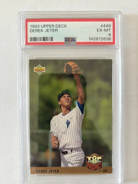 1993 Upper Deck Derek Jeter Rookie Card #449 Graded PSA 6