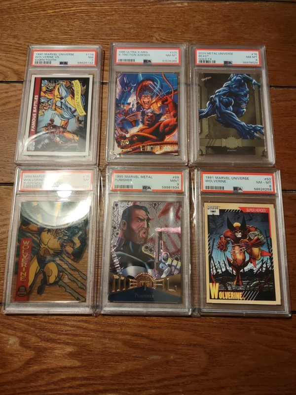 Wolverine 6 CARD PSA LOT 1990-2024 Marvel Mixed Series Graded  7 NM 8 MT 9 GEM 