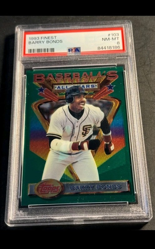 1993 BARRY BONDS FINEST #103 PSA 8 