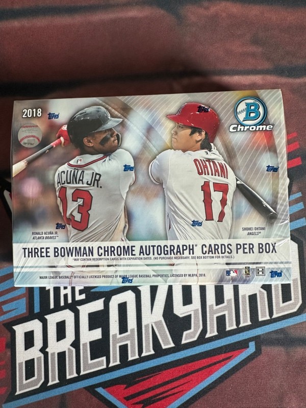 2018 Bowman Chrome Baseball HTA Factory Sealed Hobby Box 3 Autos OHTANI RC AUTO!