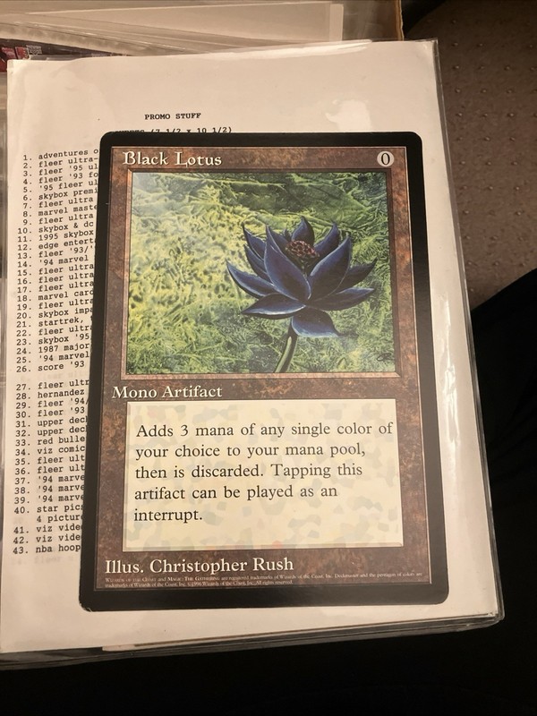 MTG Magic The Gathering - Black Lotus - Oversized Artifact 6x9 Promo Card