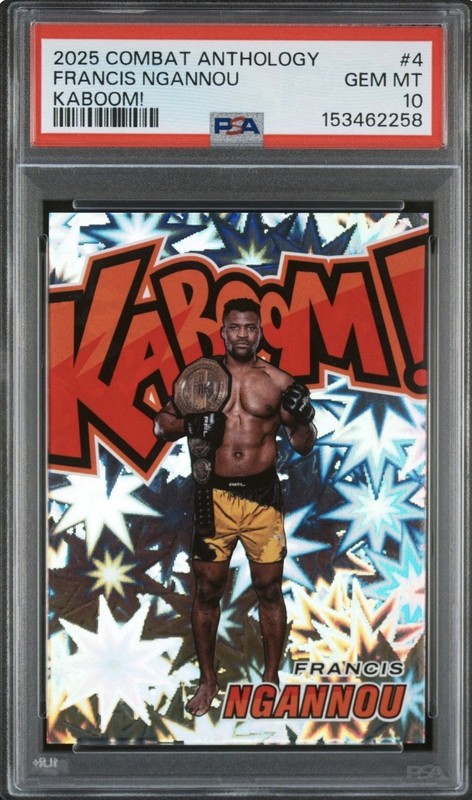 2025 Panini Combat Anthology Francis Ngannou Kaboom PSA 10 UFC MMA 💎 🔥 Pop 9