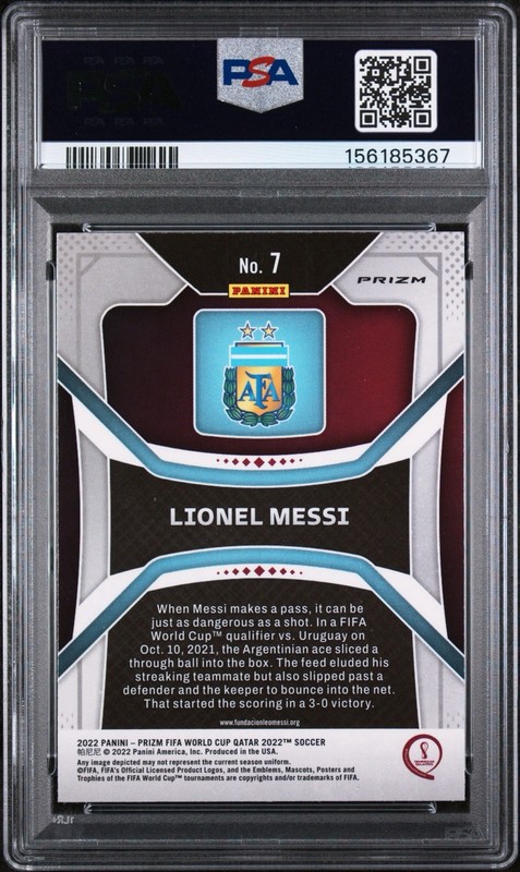 2022 Panini Prizm World Cup Qatar - Lionel Messi #7 Green Wave Prizm view 2