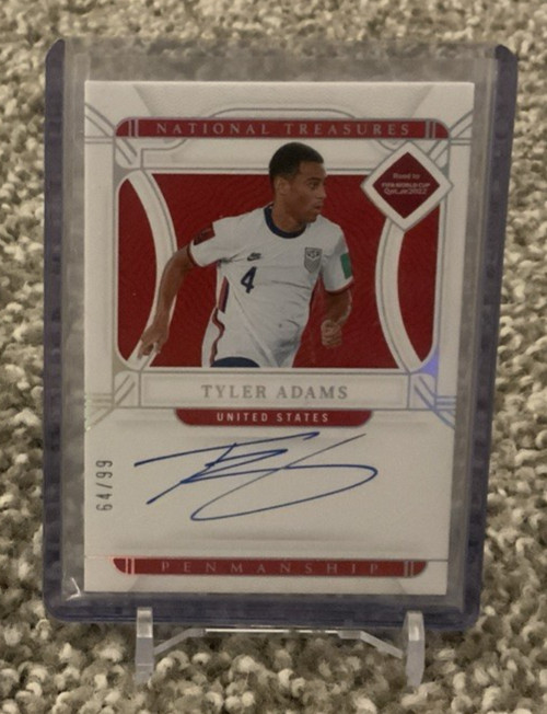 2022 National Treasures Tyler Adams Penmanship Auto 64/99 USMNT