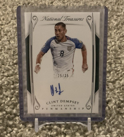 2018 Panini National Treasures Clint Dempsey Penmanship Auto 25/35 USA
