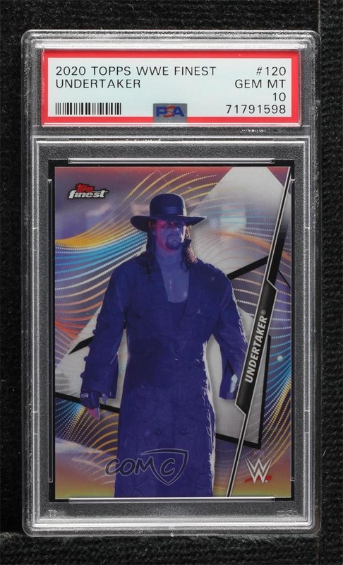 2020 Topps Finest WWE Extended Set Undertaker #120 PSA 10 GEM MT 1fo3