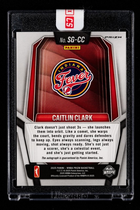 Caitlin Clark Auto Silver Prizm 2025 Panini WNBA Prizm Basketball Fever 22 view 2
