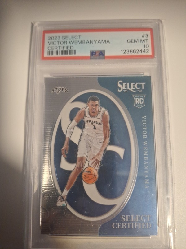 2023-24 Panini Select - Select Certified Victor Wembanyama #3 (RC) PSA 10