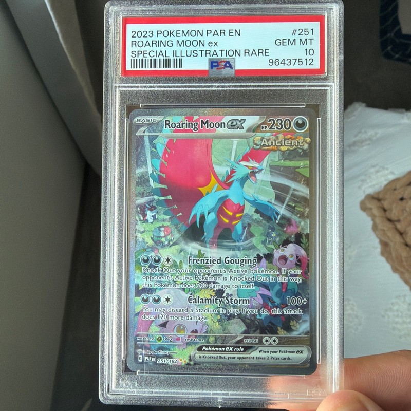 2023 POKEMON PAR EN-PARADOX RIFT #251 ROARING MOON EX PSA 10