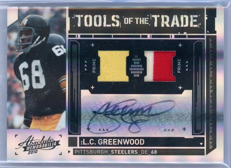 2010 Absolute Tools Of The Trade L.C. Greenwood Game Used Patch Auto /5 Steelers
