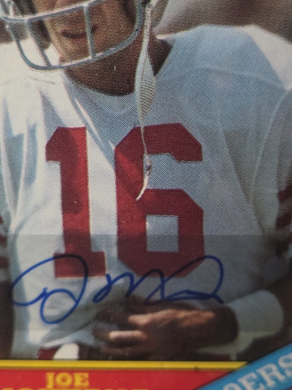1986 Topps Joe Montana #156 Autographed Game Used Swatch BGS 10 Jersey Fusion view 2