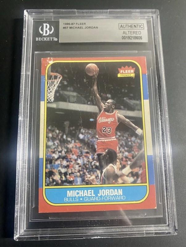 MICHAEL JORDAN 1986-87 Fleer #57 RC BGS AUTHENTIC ALTERED 🔥 🔥