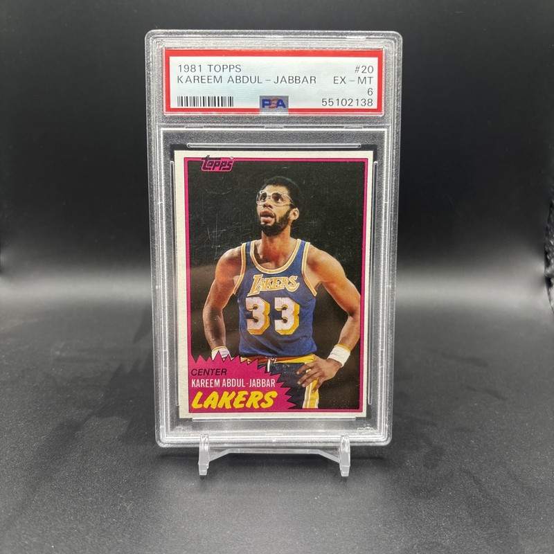 1981-82 Topps Kareem Abdul-Jabbar #20 PSA EX-MT Freshly Slabbed