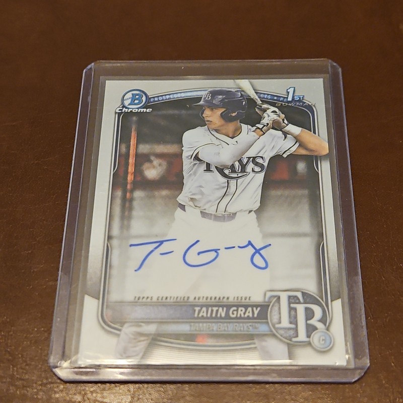 TAITN GRAY 2025 Bowman Chrome Draft 1st Auto Rays