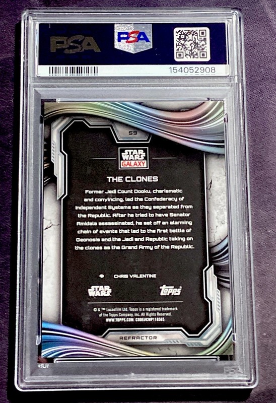 2025 Topps Chrome Star Wars Galaxy #59 THE CLONES REFRACTOR PSA 10 view 2