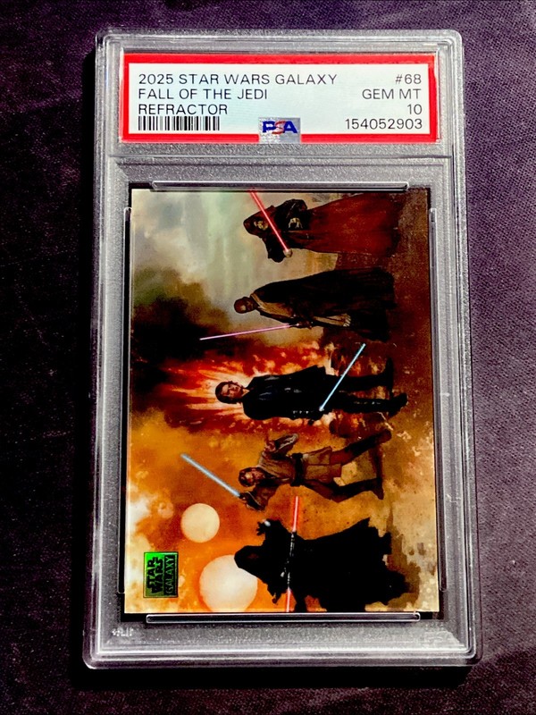 2025 Topps Chrome Star Wars Galaxy #68 FALL OF THE JEDI REFRACTOR PSA 10