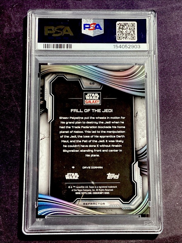 2025 Topps Chrome Star Wars Galaxy #68 FALL OF THE JEDI REFRACTOR PSA 10 view 2