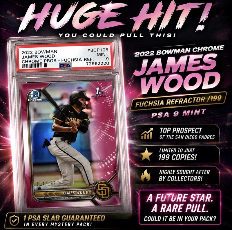 π₯ BASEBALL MYSTERY PACK β PSA SLAB + SEALED PACK + 10 CARDS β CHASE HITS! π₯ view 2