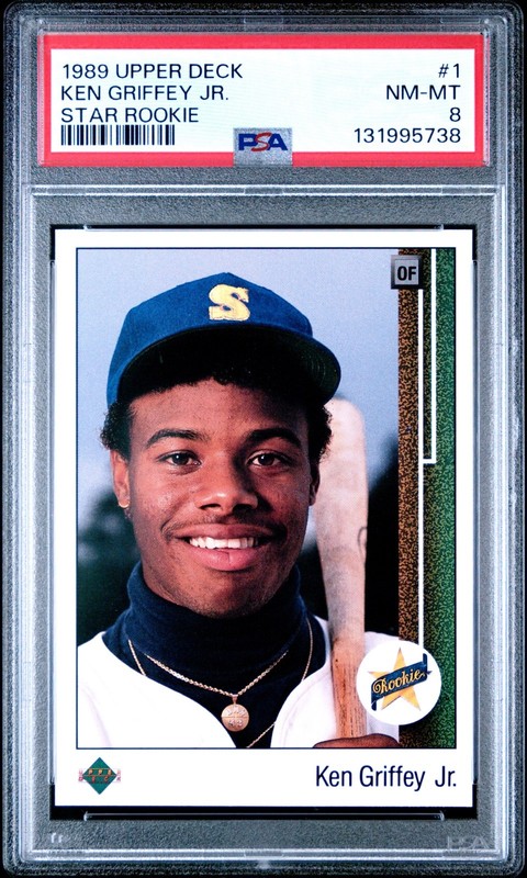 1989 Upper Deck Ken Griffey Jr Star Rookie RC #1 PSA 8 NM-MT Mariners HOF RA1