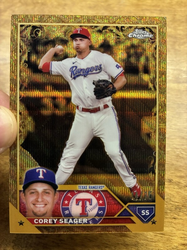 2023 Topps Chrome Gilded Corey Seager /75 view 1