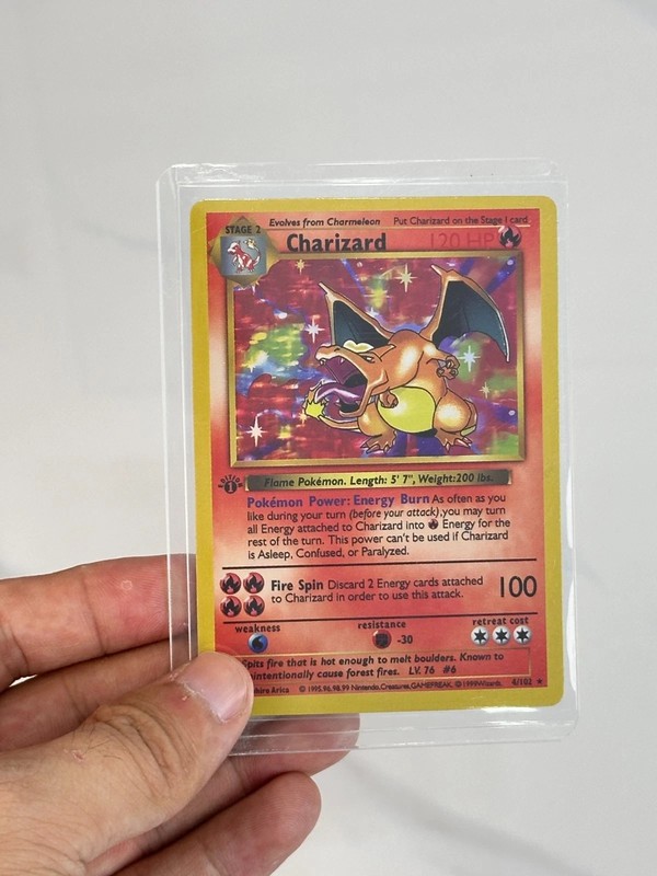 1st Edition Base Set Charizard 4/102 Holo Rare HP 120