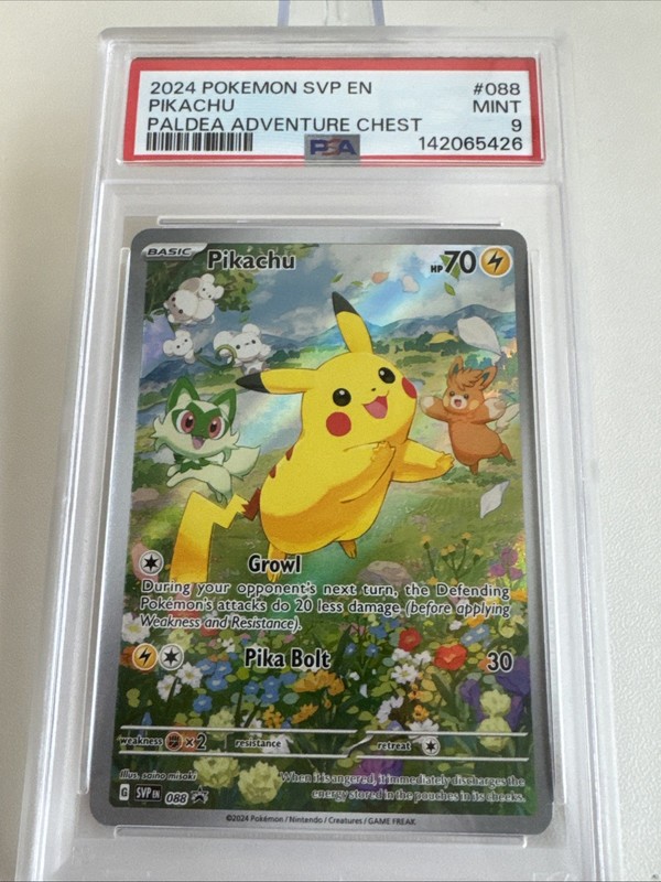 2024 Pokemon SVP Pikachu #088 Paldea Adventure Chest PSA 9 – Exclusive Promo